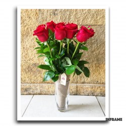 Florero 12 Rosas Rojas